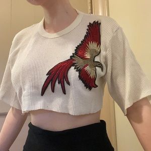 Furst of a Kind Embroidered Phoenix Crop Tee